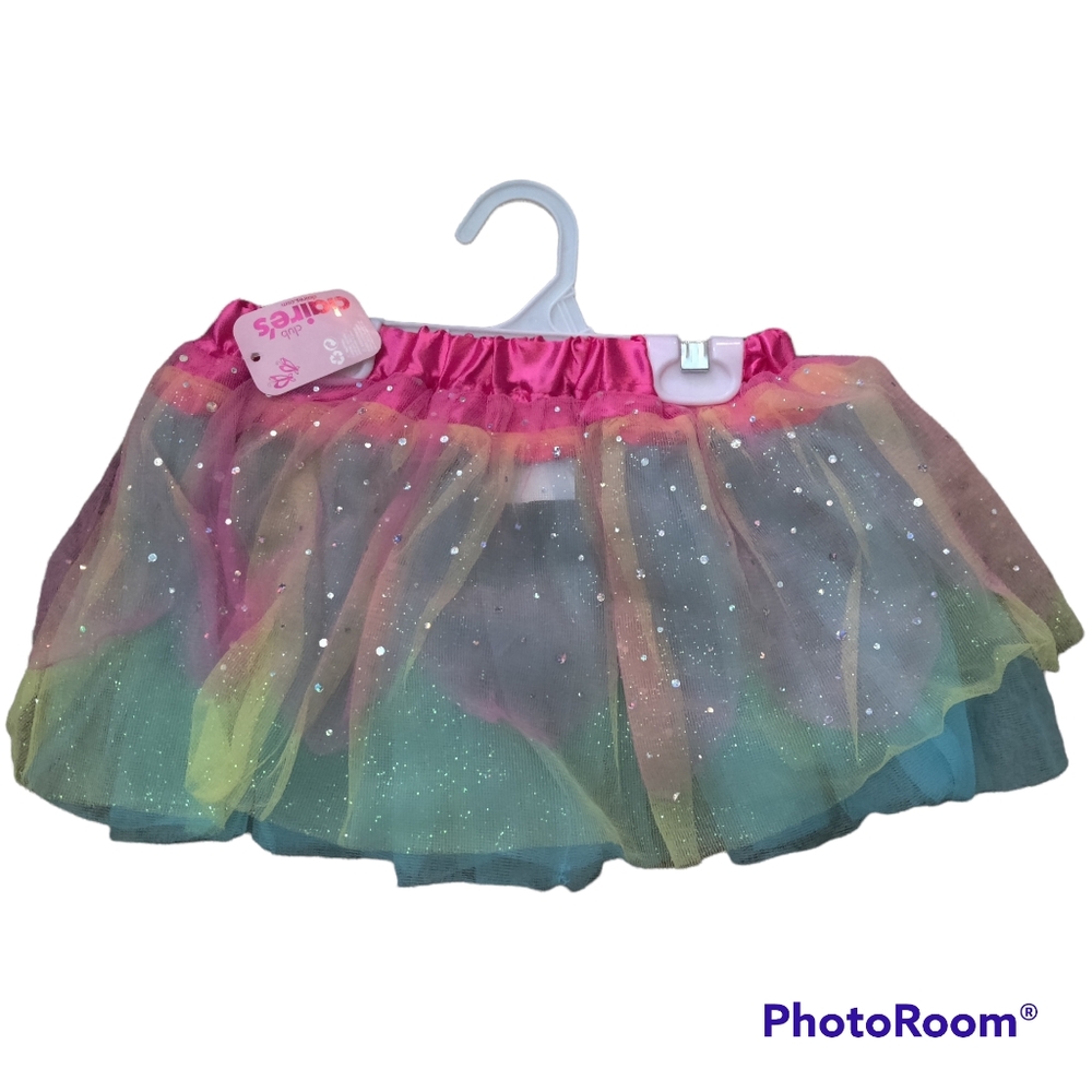 Claire's Rainbow Glitter Tutu